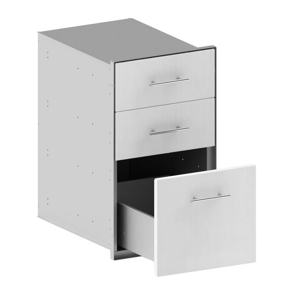 Single Dry Storage 3 Drawers 15"w x 26"h
