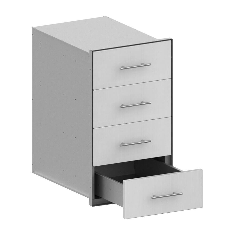 Single Dry Storage 4 Drawers 15"w x 26"h